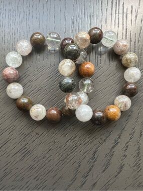 Garden quartz bracelet 13-14mm SIZE 6.75’